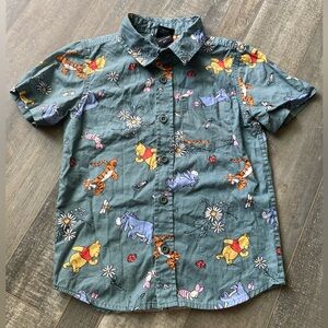 Pooh Button Down Shirt Disney 4T